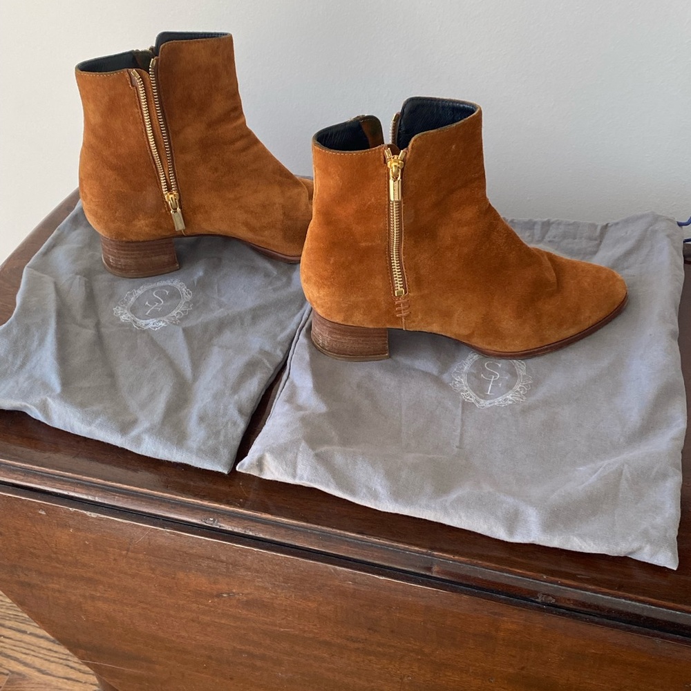 Sarah Flint Tan Ankle Boots